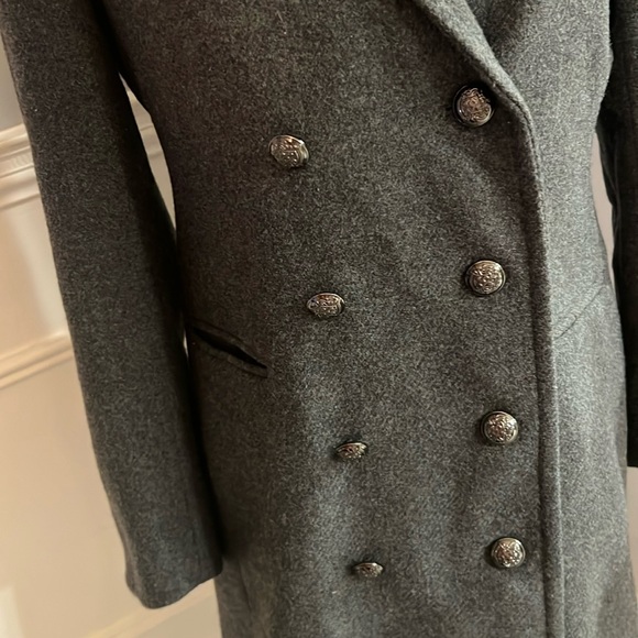 Banana Republic Grey Wool Blend Pea Coat - Picture 4 of 10